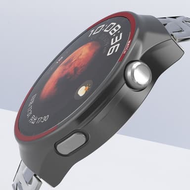 För Huawei Watch 4 Pro Watch Case skyddande skal - Svart+Röd