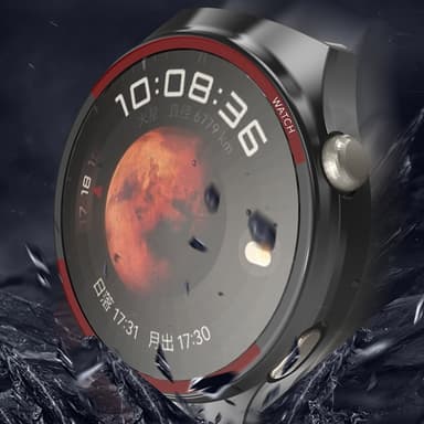 För Huawei Watch 4 Pro Watch Case skyddande skal - Svart+Röd