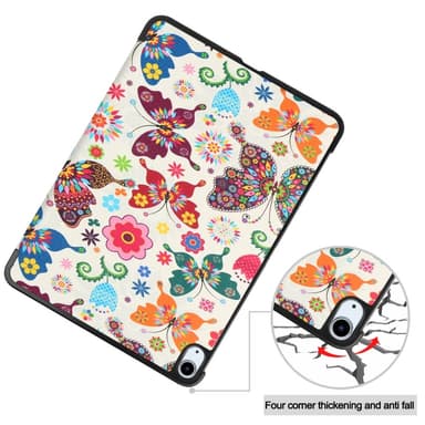 Till iPad Air 11 (2024) Slim fit tri-fold fodral - Butterflies