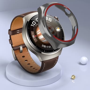 För Huawei Watch 4 Pro Watch Case skyddande skal - Svart+Röd