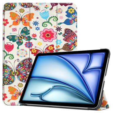 Till iPad Air 11 (2024) Slim fit tri-fold fodral - Butterflies
