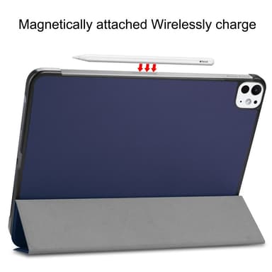 Till iPad Pro 11 (2024) Slim fit tri-fold fodral - MörkBlå