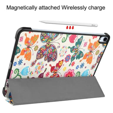 Till iPad Air 11 (2024) Slim fit tri-fold fodral - Butterflies