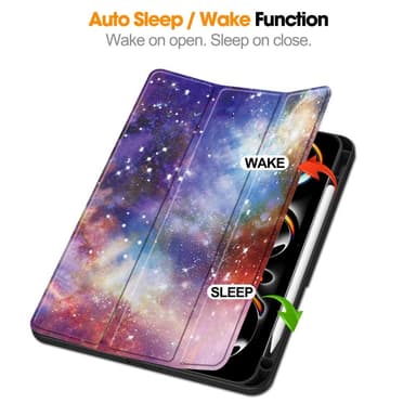 Till iPad Pro 11 (2024) Slim fit tri-fold fodral Pennfack - Galaxy