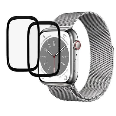Apple Watch Series 8 / 7 41mm Heltäckande skärmskydd 2-pack