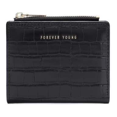 FOREVER YOUNG Snygg Kortplånbok i PU-läder för kvinnor, Bi-fold