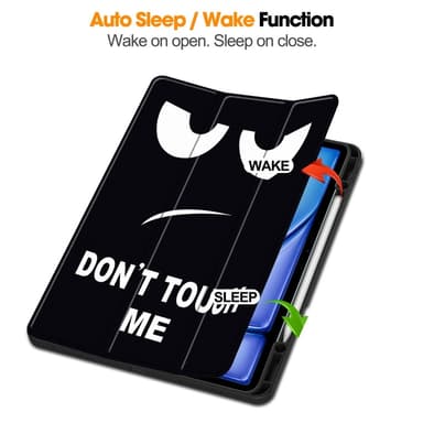 Till iPad Air 13 (2024) Slim fit tri-fold fodral Pennfack - Don't Touch