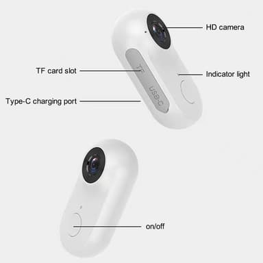 Minikamera Audio Clip-on Videobandspelare Body Cam Sportkamera