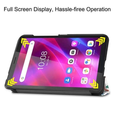 Tri-fold Fodral till Lenovo Tab M7 (3rd Gen) - Butterflies