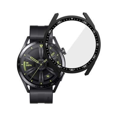 Huawei Watch GT 3 46mm Svart Ram med härdat glas