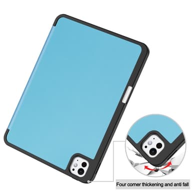 Till iPad Pro 11 (2024) Slim fit tri-fold fodral Pennfack - LjusBlå