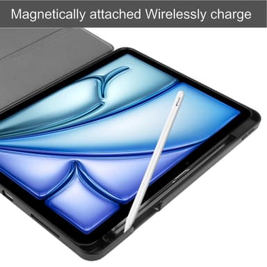 Till iPad Air 11 (2024) Slim fit tri-fold fodral Pennfack - Svart