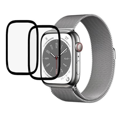 Apple Watch Series 8 / 7 45mm Heltäckande Skärmskydd 2-pack