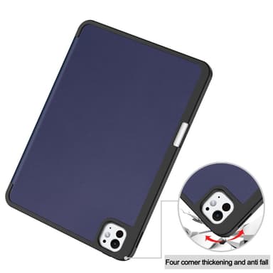Till iPad Pro 11 (2024) Slim fit tri-fold fodral Pennfack - MörkBlå