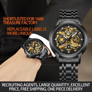 Herr Armbandsklocka Armbandsur Klocka WLISTH S518 Quartz Svart