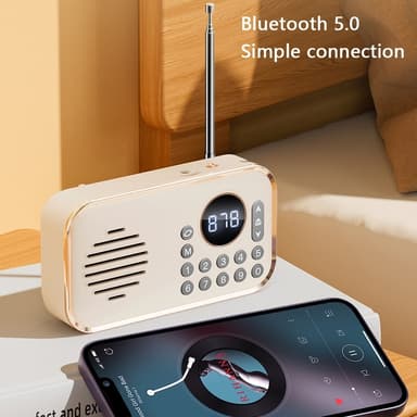 Bluetooth 5.0 FM-radio 3,5 mm ljudkabel TF-kort U Disk