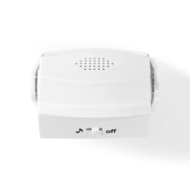 Nedis Rörelsedetektor Larm | Batteridriven | 3x AAA/LR03 | 80 dB | Detektorområde: 1.10 m | Detektorvinkel: 10 ° | Tak / Vägg | Vit