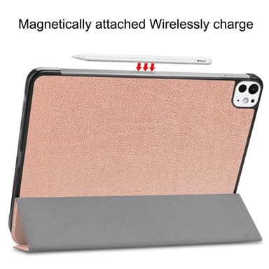 Till iPad Pro 11 (2024) Slim fit tri-fold fodral - RoseGold