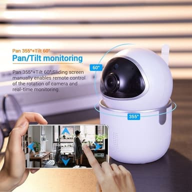 WiFi IP-kamera Rörelsedetektion Trådlös Tvåvägsljud Night Vision