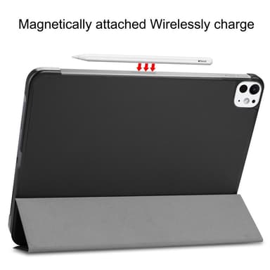Till iPad Pro 11 (2024) Slim fit tri-fold fodral - Svart