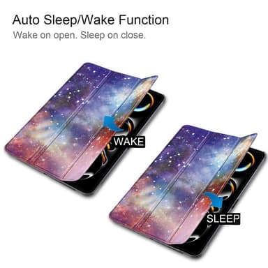 Till iPad Pro 11 (2024) Slim fit tri-fold fodral - Galaxy