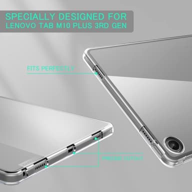 Lenovo Tab M10 Plus (Gen 3) - TPU Skal Frostat Transparent