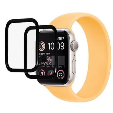 Apple Watch SE + SE 2022 44mm + Series 5 / 6 44mm Heltäckande Skärmskydd 2-pack