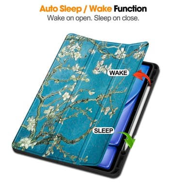 Till iPad Air 13 (2024) Slim fit tri-fold fodral Pennfack - Blossom