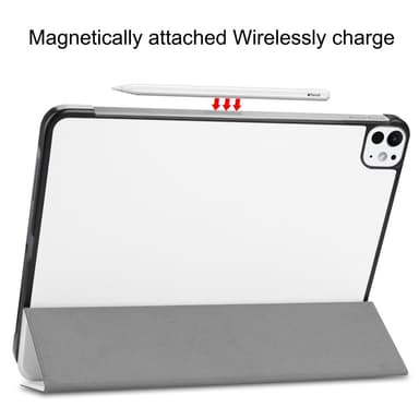 Till iPad Pro 11 (2024) Slim fit tri-fold fodral - Vit