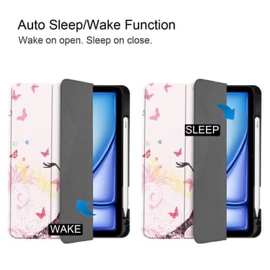 Till iPad Air 11 (2024) Slim fit tri-fold fodral Pennfack - Girl