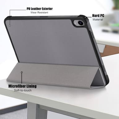 Apple iPad 10.9 2022 Slim fit tri-fold fodral - Grå