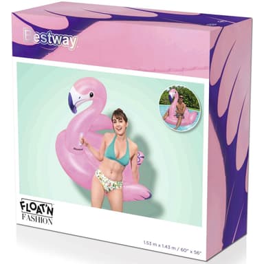 Bestway Badmadrass 1.53m x 1.43m Luxury Flamingo