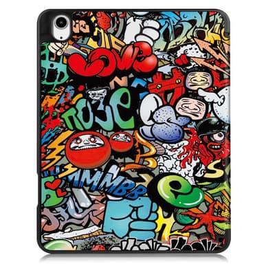 Till iPad Air 13 (2024) Slim fit tri-fold fodral Pennfack - Graffiti