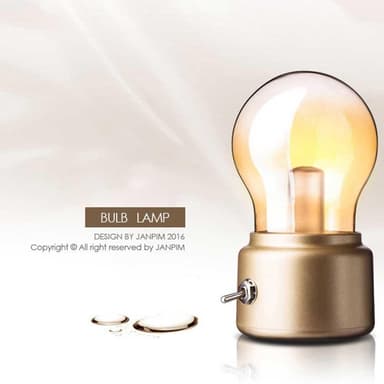 Retro glödlampa för sängbord LED-lampa Uppladdningsbar