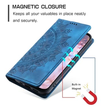 För Samsung Galaxy S25 plånboksfodral Fodral Skal Mandala blommönster