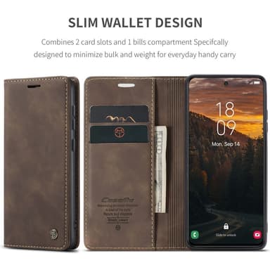 CASEME Plånboksfodral Samsung Galaxy S25+ (S25 Plus) - Coffee
