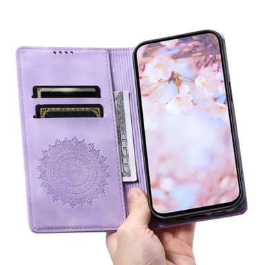 För Samsung Galaxy S25 plånboksfodral Fodral Skal Mandala blommönster