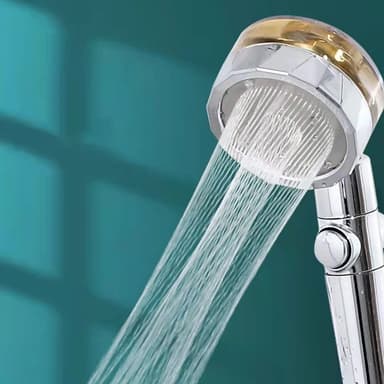 Högtryck duschhuvud duschmunstycke vattenbesparande hydrojet Blå