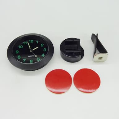 Analog klocka till Bil. Air Vent Clip-on Rund Quartz Bilinredning - Svart