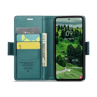 CASEME Plånboksfodral Samsung Galaxy S25 - Grön