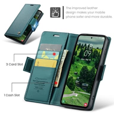 CASEME Plånboksfodral Samsung Galaxy S25 - Grön