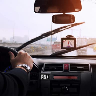 Mini Bärbar Enkel Tyst Digital Klocka Bil Hem Elektronisk - Rose
