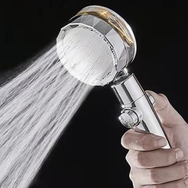 Högtryck duschhuvud duschmunstycke vattenbesparande hydrojet Lila