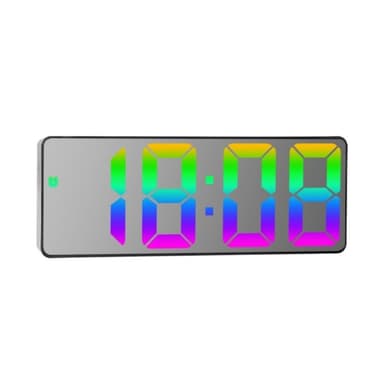 LED-klocka Elektronisk digital väckarklocka Färgglad 12/24H - Style C