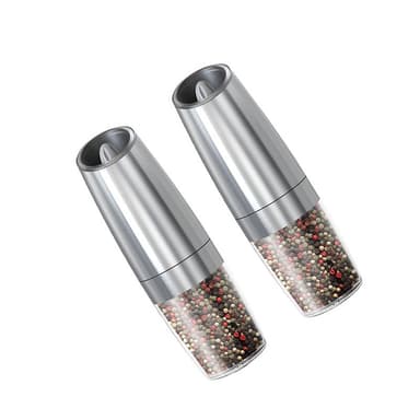Automatisk gravity elektrisk pepparkvarn set om 2