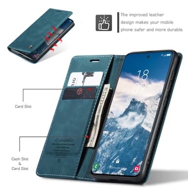 CASEME Plånboksfodral Samsung Galaxy S25+ (S25 Plus) - Blå