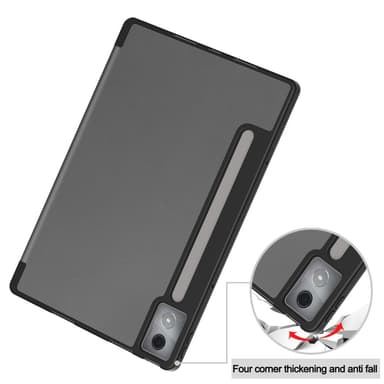För Lenovo Idea Tab Pro Fodral Tri-Fold Stativ Skal med pennhållare - Grå