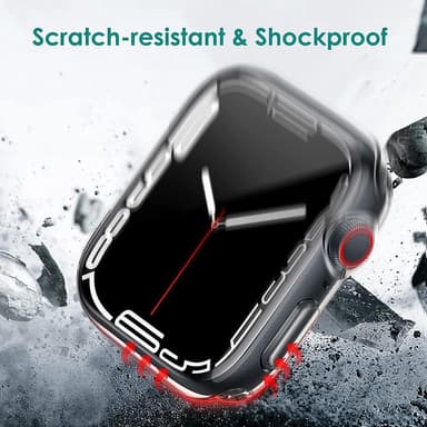 Skyddande Transparant Skal TPU för Apple Watch Series 7 45mm