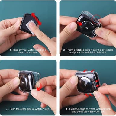 Skyddande Transparant Skal TPU för Apple Watch Series 7 45mm