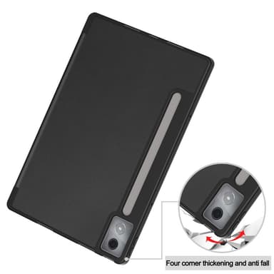 För Lenovo Idea Tab Pro Fodral Tri-Fold Stativ Skal med pennhållare - Svart